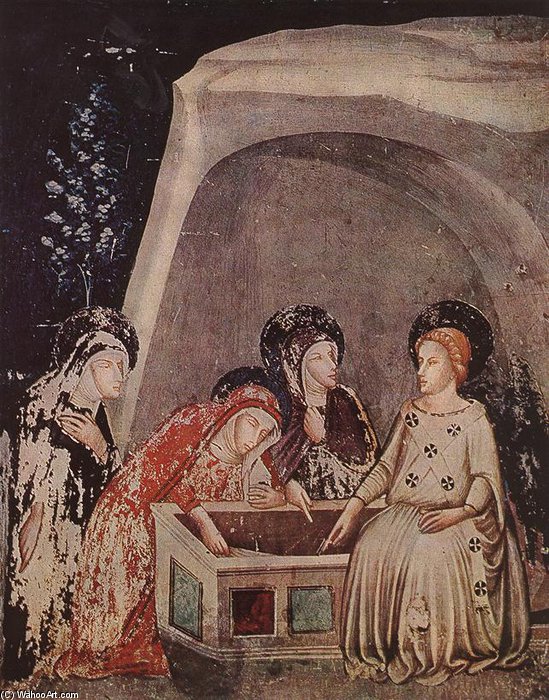 Wikioo.org - The Encyclopedia of Fine Arts - Painting, Artwork by Ferrer Bassa - Three Women At The Tomb