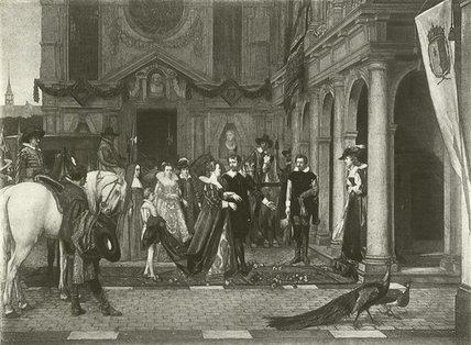 WikiOO.org - Güzel Sanatlar Ansiklopedisi - Resim, Resimler Florent Joseph Marie Willems - De Medici At The House Of Rubens