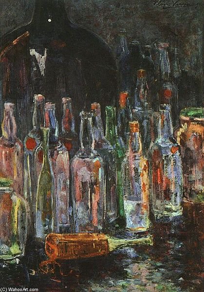 WikiOO.org - Encyclopedia of Fine Arts - Maľba, Artwork Floris Verster - Still Life With Bottles