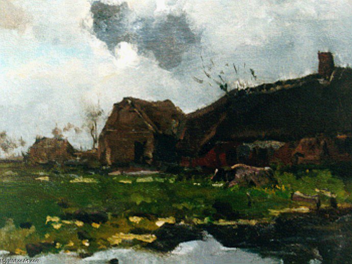Wikioo.org - The Encyclopedia of Fine Arts - Painting, Artwork by Floris Verster - The Farm