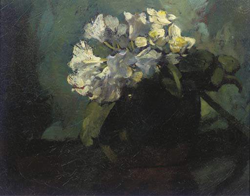 Wikioo.org - The Encyclopedia of Fine Arts - Painting, Artwork by Floris Verster - Zinnias In A Vase