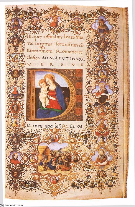 Wikioo.org - The Encyclopedia of Fine Arts - Painting, Artwork by Francesco Di Antonio Del Chierico - Prayer Book Of Lorenzo De' Medici_2