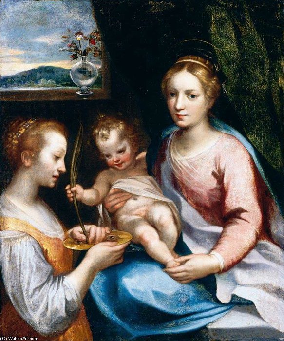Wikioo.org – L'Enciclopedia delle Belle Arti - Pittura, Opere di Francesco Vanni - madonna con bambino e s Lucy