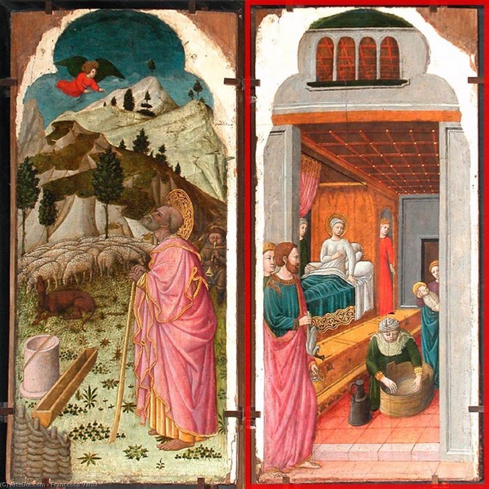 WikiOO.org - Güzel Sanatlar Ansiklopedisi - Resim, Resimler Francesco Vanni - The Angel Appearing To Joachim