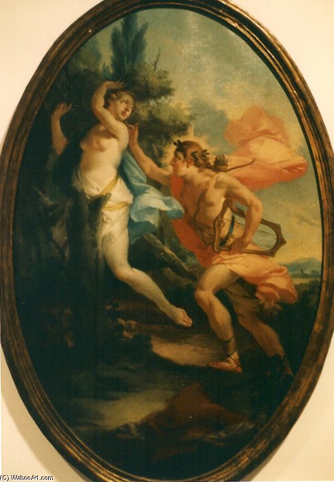 Wikioo.org - The Encyclopedia of Fine Arts - Painting, Artwork by Francesco Zugno - Apollon Et Daphné