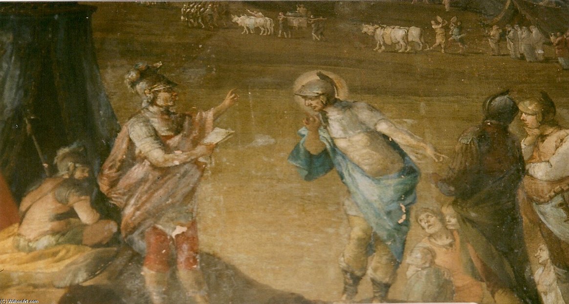 Wikioo.org - The Encyclopedia of Fine Arts - Painting, Artwork by Francesco Zugno - Saint Maurice Refusant De Sacrifier Aux Dieux