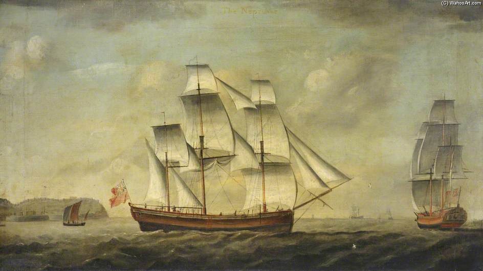 Wikioo.org - สารานุกรมวิจิตรศิลป์ - จิตรกรรม Francis Holman - A Merchant Ship