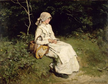 WikiOO.org - Encyclopedia of Fine Arts - Lukisan, Artwork Francis Montague Holl - Resting By The Way