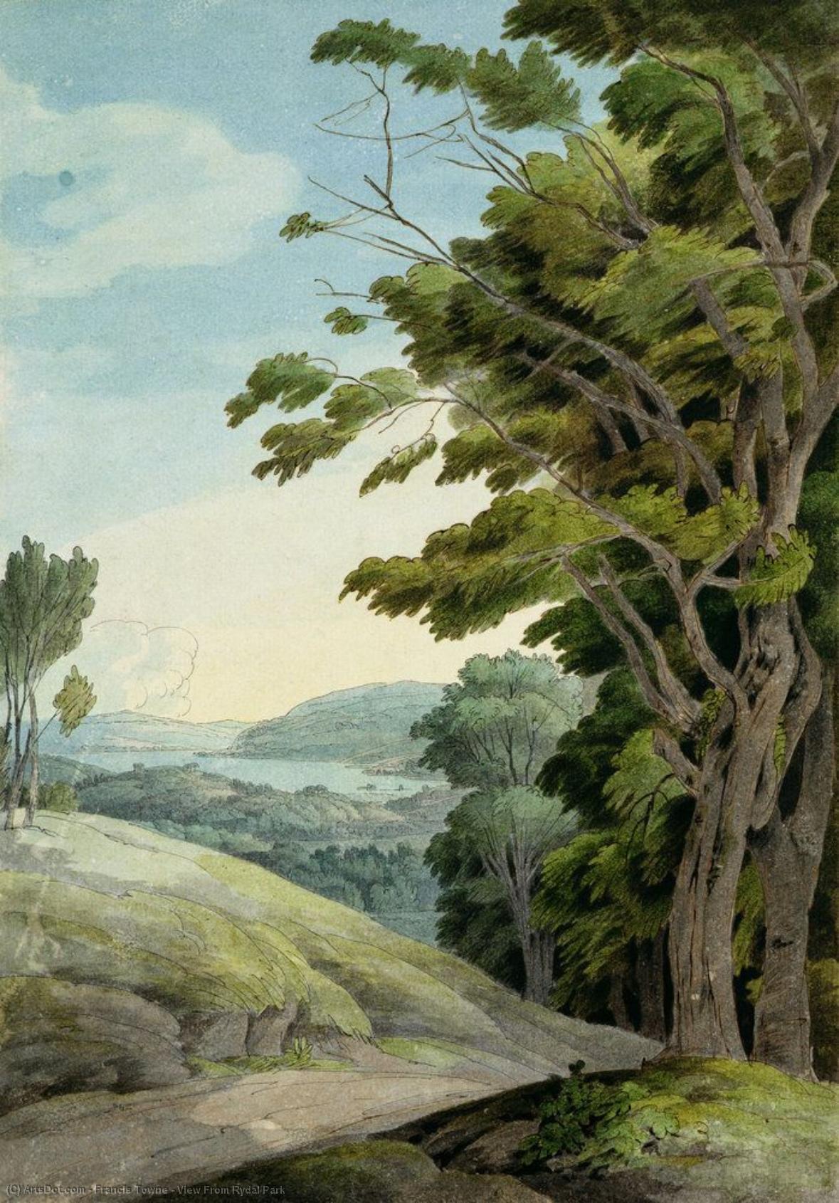 Wikioo.org - The Encyclopedia of Fine Arts - Painting, Artwork by Francis Towne - View From Rydal Park