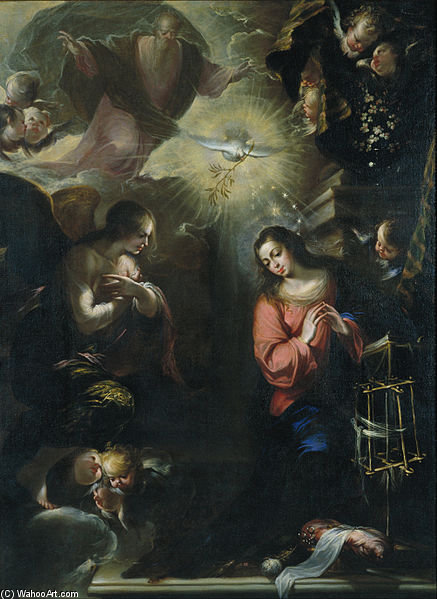 Wikioo.org - The Encyclopedia of Fine Arts - Painting, Artwork by Francisco De Solís - Annunciation