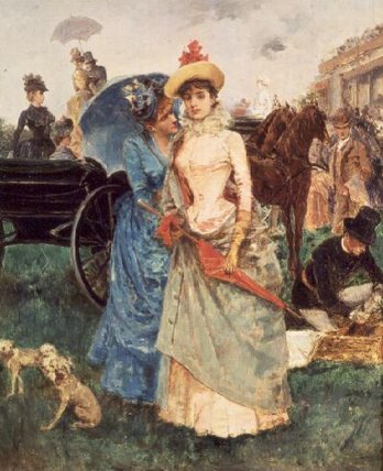 WikiOO.org - Encyclopedia of Fine Arts - Maleri, Artwork Francisco Miralles Galup - At The Races -