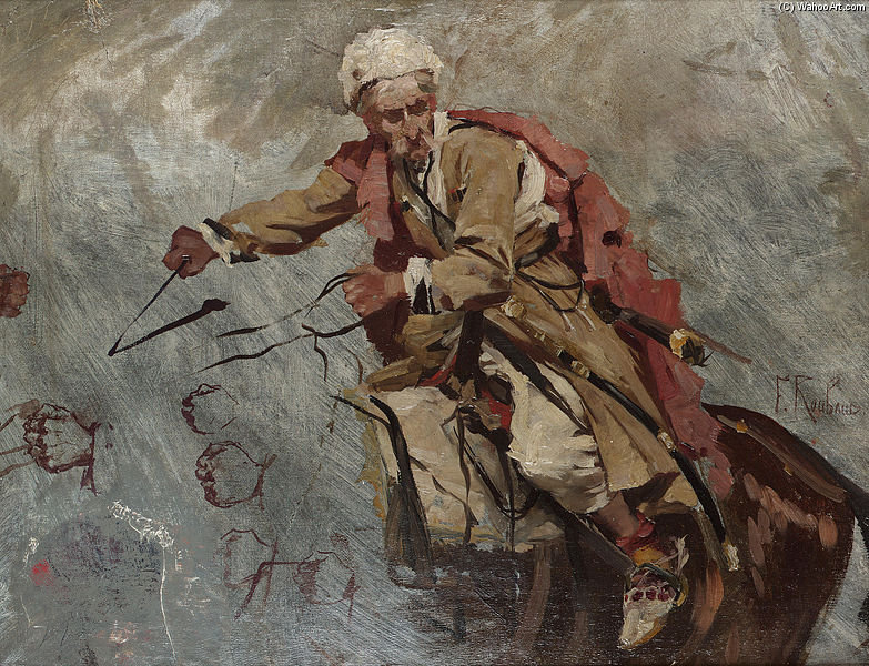 WikiOO.org - Enciklopedija likovnih umjetnosti - Slikarstvo, umjetnička djela Francois Flameng - A Studiy Of An Caucasian Men -