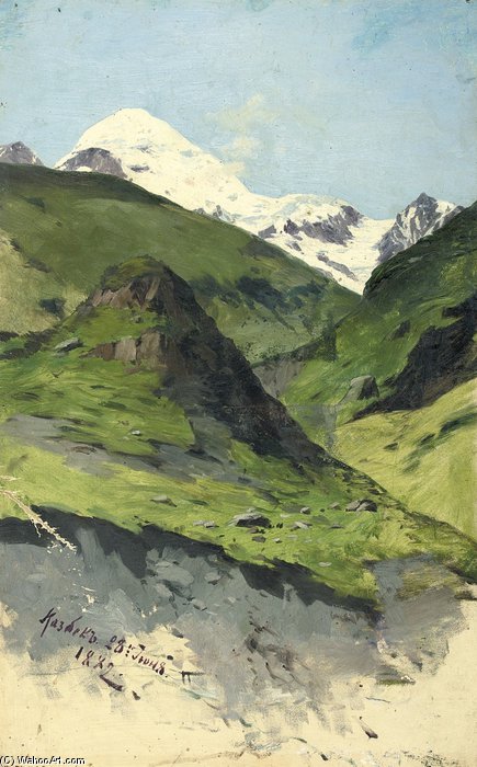 Wikioo.org - The Encyclopedia of Fine Arts - Painting, Artwork by Francois Flameng - Mount Kazbek