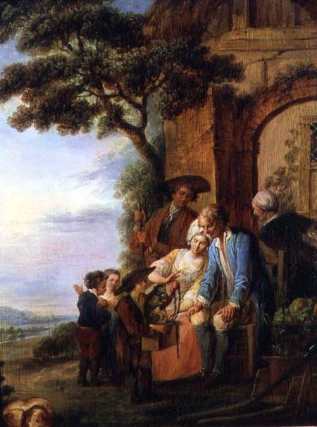 Wikioo.org - The Encyclopedia of Fine Arts - Painting, Artwork by François Louis Joseph Watteau (Watteau De Lille) - The Boy From Savoy And His Marmot
