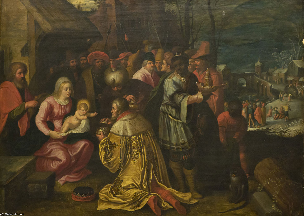 Wikioo.org – L'Enciclopedia delle Belle Arti - Pittura, Opere di Frans Iii Francken - L Adorazione dei Magi