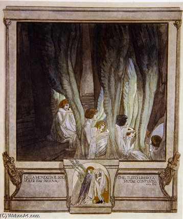 WikiOO.org – 美術百科全書 - 繪畫，作品 Franz Von Bayros - 但丁的“神曲（18）