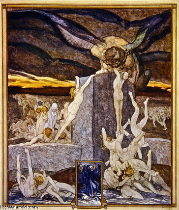 WikiOO.org – 美術百科全書 - 繪畫，作品 Franz Von Bayros - 但丁的“神曲（28）