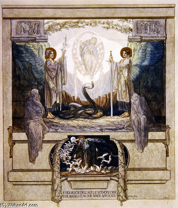 Wikioo.org – La Enciclopedia de las Bellas Artes - Pintura, Obras de arte de Franz Von Bayros - Divina Comedia de Dante (29)