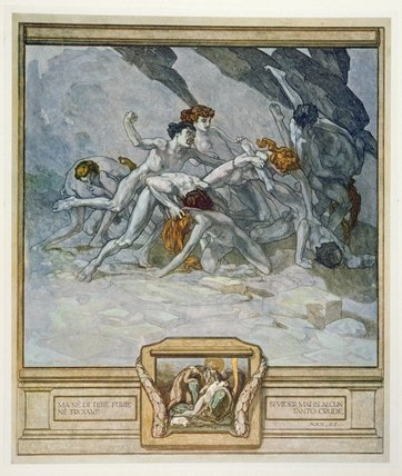 Wikioo.org - The Encyclopedia of Fine Arts - Painting, Artwork by Franz Von Bayros - Dante's 'divine Comedy (36)