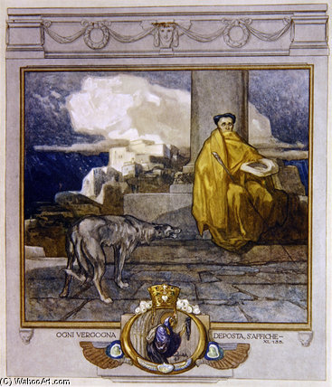 WikiOO.org – 美術百科全書 - 繪畫，作品 Franz Von Bayros - 但丁的“神曲 - （9）