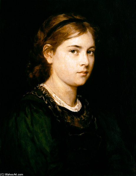 Wikioo.org - Bách khoa toàn thư về mỹ thuật - Vẽ tranh, Tác phẩm nghệ thuật Franz Von Defregger - Girl Portrait