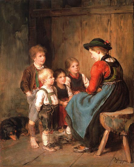 Wikioo.org - The Encyclopedia of Fine Arts - Painting, Artwork by Franz Von Defregger - The Story Of St. Nicholas