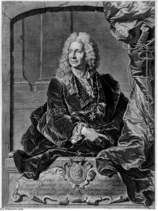WikiOO.org - Enciklopedija dailės - Tapyba, meno kuriniai François Bernard Lépicié - Portrait Of Louis De Boullogne