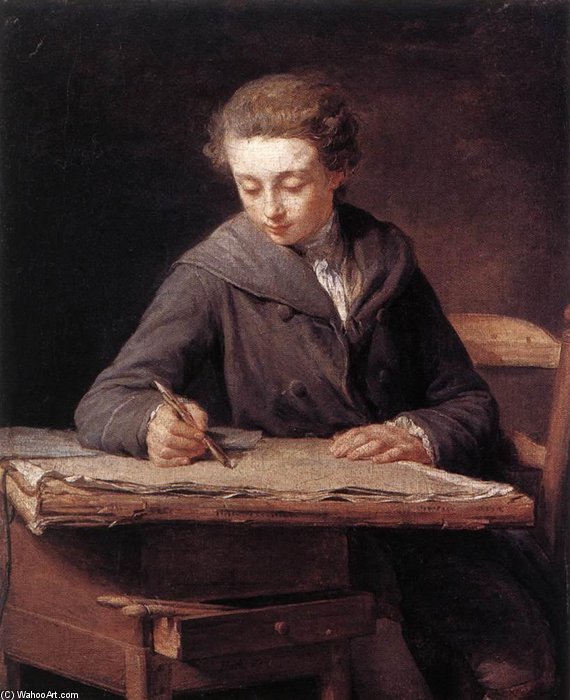 WikiOO.org - Enciklopedija dailės - Tapyba, meno kuriniai François Bernard Lépicié - The Young Draughtsman