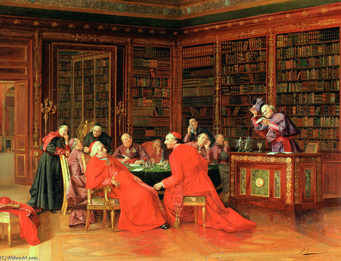 Wikioo.org - The Encyclopedia of Fine Arts - Painting, Artwork by François Brunery - A Tedious Conference.