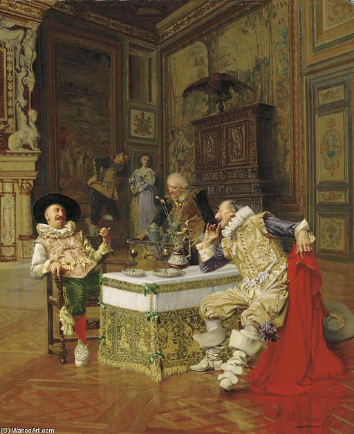 WikiOO.org - Encyclopedia of Fine Arts - Maalaus, taideteos François Brunery - The Marriage Contract