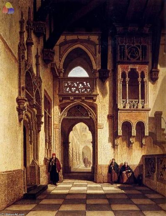 Wikioo.org - The Encyclopedia of Fine Arts - Painting, Artwork by François Stroobant - The Palace Of Casimir