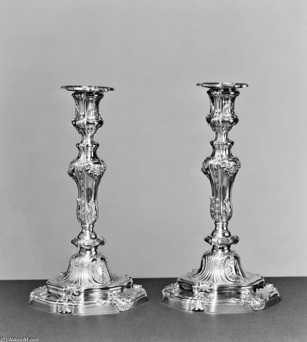 Wikioo.org - The Encyclopedia of Fine Arts - Painting, Artwork by François Thomas Germain - Pair Of Candlesticks