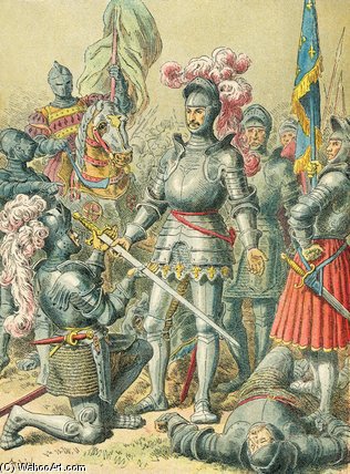 WikiOO.org – 美術百科全書 - 繪畫，作品 Frederic Theodore Lix - 国王弗朗西斯 一世  在  的  战斗  的  帕维亚