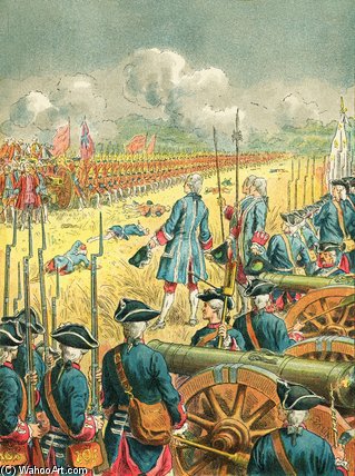WikiOO.org - Encyclopedia of Fine Arts - Maleri, Artwork Frederic Theodore Lix - The Battle Of Fontenoy
