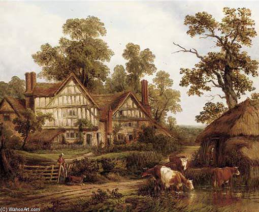 WikiOO.org - Encyclopedia of Fine Arts - Schilderen, Artwork Frederick Cayley Robinson - Beautiful Countryside