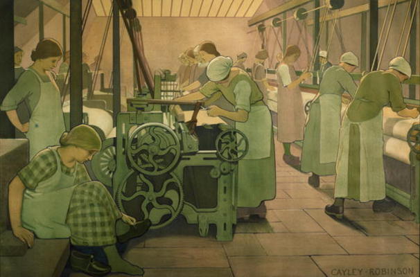 WikiOO.org - دایره المعارف هنرهای زیبا - نقاشی، آثار هنری Frederick Cayley Robinson - British Industries - Cotton