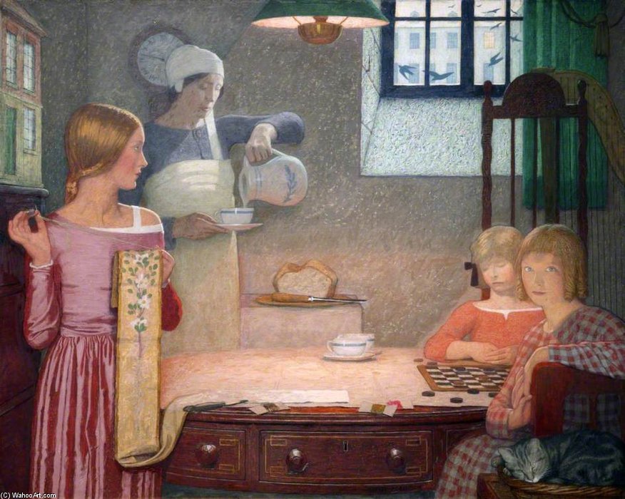 Wikioo.org - The Encyclopedia of Fine Arts - Painting, Artwork by Frederick Cayley Robinson - Childhood