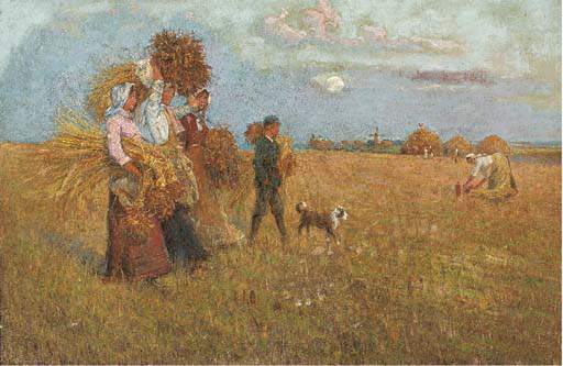 Wikioo.org - The Encyclopedia of Fine Arts - Painting, Artwork by Frederick Cayley Robinson - Farmer