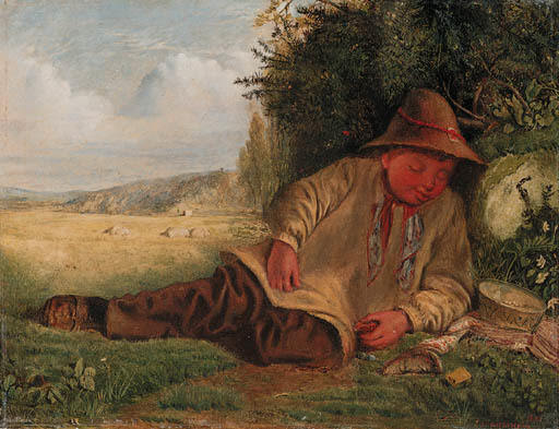WikiOO.org - Encyclopedia of Fine Arts - Malba, Artwork Frederick Cayley Robinson - Sleeping Time