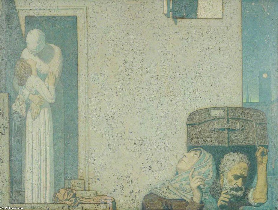 Wikioo.org - The Encyclopedia of Fine Arts - Painting, Artwork by Frederick Cayley Robinson - The Farewell