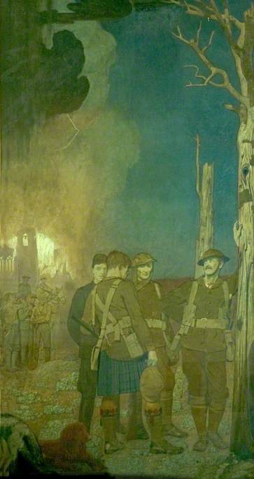 Wikioo.org - The Encyclopedia of Fine Arts - Painting, Artwork by Frederick Cayley Robinson - World War Memorial To The Students Of Heanor Grammar School