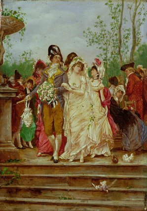 Wikoo.org - موسوعة الفنون الجميلة - اللوحة، العمل الفني Frederick Hendrik Kaemmerer - The Revolutionist's Bride, Paris