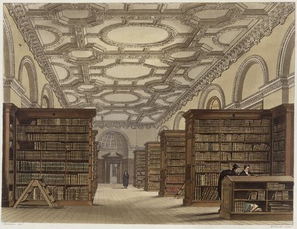 WikiOO.org - אנציקלופדיה לאמנויות יפות - ציור, יצירות אמנות Frederick Mackenzie - Interior Of The Public Library