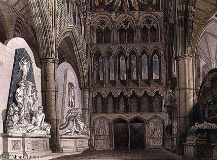 Wikioo.org - Encyklopedia Sztuk Pięknych - Malarstwo, Grafika Frederick Mackenzie - The North Entrance