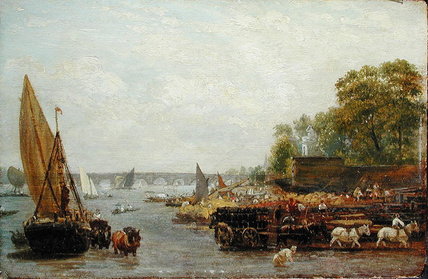Wikioo.org - The Encyclopedia of Fine Arts - Painting, Artwork by Frederick Nash - Westminster Bridge, C.1820 - (30)