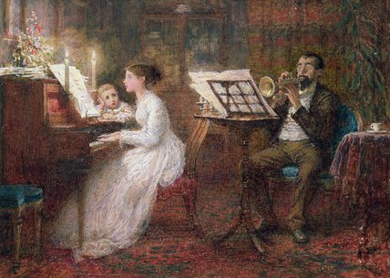 WikiOO.org - Encyclopedia of Fine Arts - Maleri, Artwork Frederick Walker - The Music Lesson