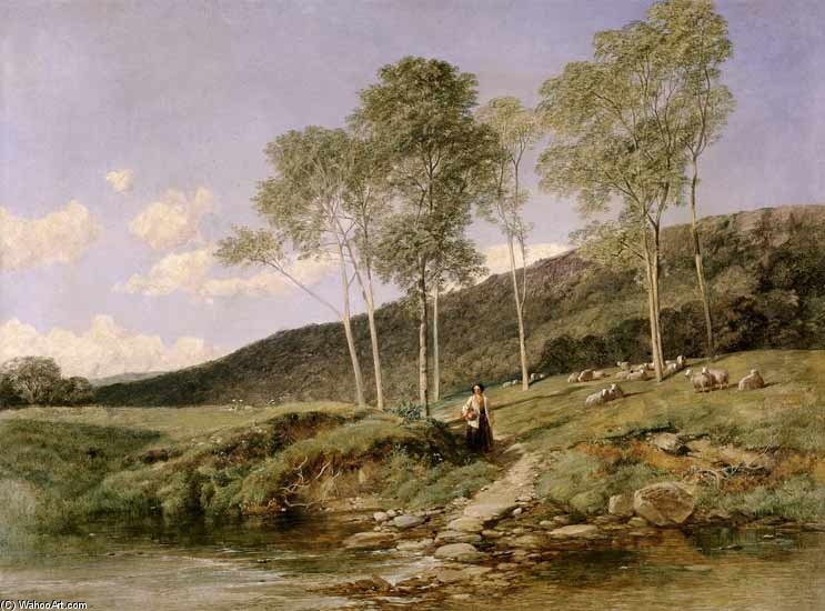 WikiOO.org - Encyclopedia of Fine Arts - Lukisan, Artwork Frederick William Hulme - A Path Through The Meadows