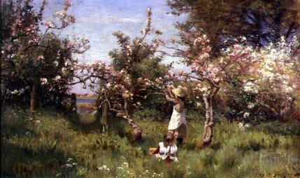 WikiOO.org - Güzel Sanatlar Ansiklopedisi - Resim, Resimler Frederick William Jackson - Gathering Blossom