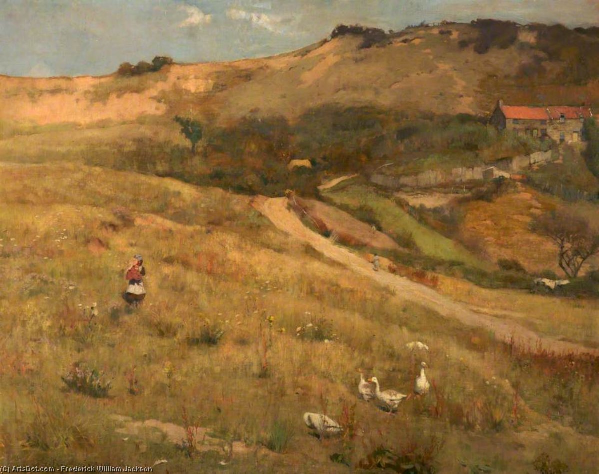 WikiOO.org - Encyclopedia of Fine Arts - Maleri, Artwork Frederick William Jackson - In Summer Time