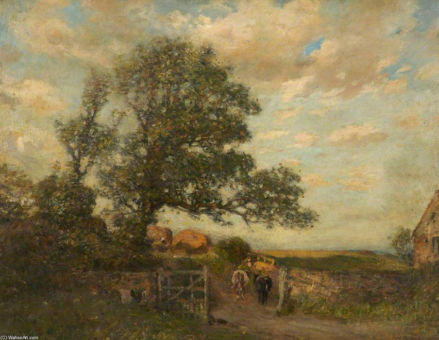 Wikioo.org - The Encyclopedia of Fine Arts - Painting, Artwork by Frederick William Jackson - Landscape, Farm Scene